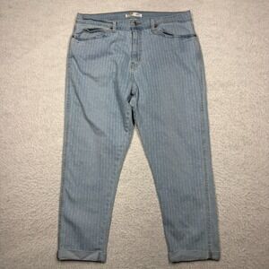 Levi's Signature Strauss Heritage Boyfriend Striped Jeans Women's Size 16 35x25